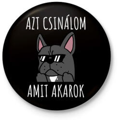 printfashion Azt csinálom amit akarok - Kitűző, hűtőmágnes - Fekete (3097260)