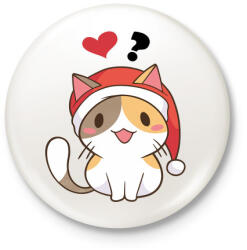 printfashion Cica - szeretsz ? - Kitűző, hűtőmágnes - Fehér (4223790)
