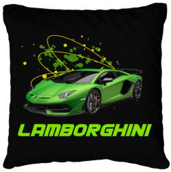 printfashion Zöld lamborghini - Párnahuzat, Díszpárnahuzat - Fekete (8201570)