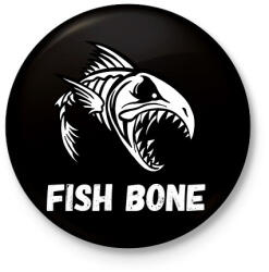 printfashion fish bone - Kitűző, hűtőmágnes - Fekete (6029169)