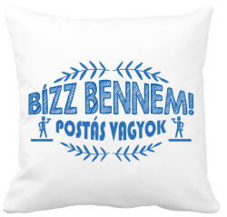 printfashion Postás vagyok - Párnahuzat, Díszpárnahuzat - Fehér (9011176)