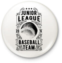 printfashion Baseball csapat - Kitűző, hűtőmágnes - Fehér (3074191)