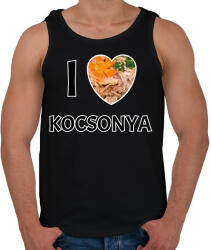 printfashion I love kocsonya - Férfi atléta - Fekete (8695435)