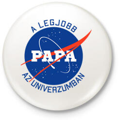 printfashion Nasa Papa - Kitűző, hűtőmágnes - Fehér (7050654)