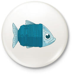 printfashion Halszem optika - Kitűző, hűtőmágnes - Fehér (14314833)