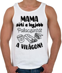 printfashion Mama süti a legjobb palacsintát a világon! - Férfi atléta - Fehér (16571818)