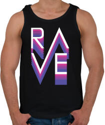 printfashion Rave - Férfi atléta - Fekete (1838113)