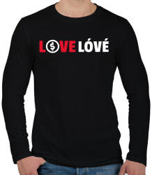 printfashion LOVE LÓVÉ 2 - Férfi hosszú ujjú póló - Fekete (10845683)