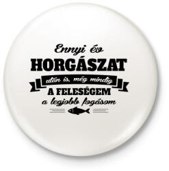 printfashion A feleségem a legjobb fogásom - Kitűző, hűtőmágnes - Fehér (3077800)