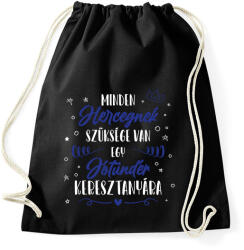 printfashion Minden Hercegnek - Keresztanya - Sportzsák, Tornazsák - Fekete (12684072)
