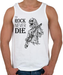printfashion The rock never die - Férfi atléta - Fehér (6369623)