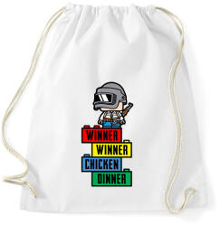 printfashion Lego PUBG - Sportzsák, Tornazsák - Fehér (1555062)