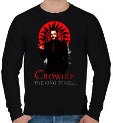 printfashion CROWLEY-KING OF HELL - Férfi pulóver - Fekete (2810276)
