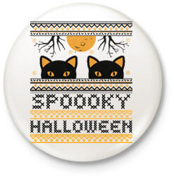 printfashion SPOOKY HALLOWEEN - Kitűző, hűtőmágnes - Fehér (9627077)