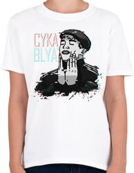printfashion Cyka Blyat Feels Man #2 - Gyerek póló - Fehér (1684167)