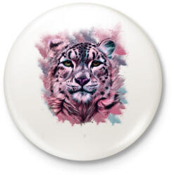 printfashion leopard absztrakt - Kitűző, hűtőmágnes - Fehér (3079817)