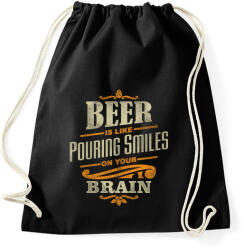 printfashion Beer Smiles - Sportzsák, Tornazsák - Fekete (1061600)