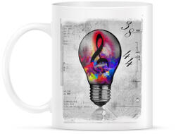 printfashion Zene a megoldás - Bögre - Fehér (1575865)