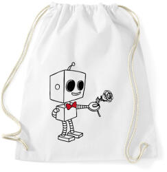printfashion Szerelmes robot - férfi - Sportzsák, Tornazsák - Fehér (15585250)