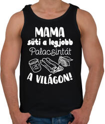 printfashion Mama süti a legjobb palacsintát a világon! - Férfi atléta - Fekete (16571867)