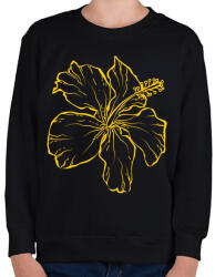 printfashion hibiscus - Gyerek pulóver - Fekete (2271761)