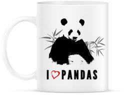 printfashion I LOVE PANDAS - Bögre - Fehér (1361792)