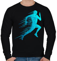 printfashion futás - Férfi pulóver - Fekete (13867077)