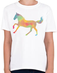 printfashion Színes ló - Gyerek póló - Fehér (11668678)