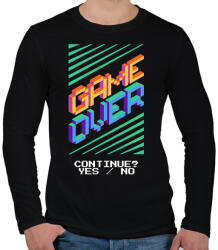 printfashion gameover - Férfi hosszú ujjú póló - Fekete (10447037)
