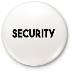 printfashion SECURITY - Kitűző, hűtőmágnes - Fehér (3075661)