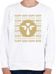 printfashion League of Legends - SUPP DIFF - Gyerek pulóver - Fehér (15860350)