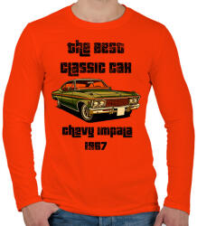 printfashion chevy impala 1963 - Férfi hosszú ujjú póló - Narancs (15429712)
