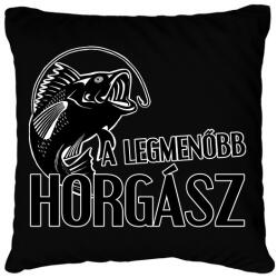 printfashion A legmenőbb horgász - Párnahuzat, Díszpárnahuzat - Fekete (7038414)