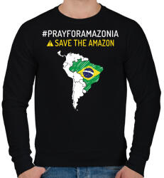 printfashion Save Amazonia - Férfi pulóver - Fekete (1732878)