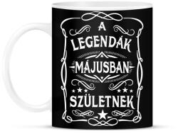printfashion A legendák májusban születtek - Bögre - Fekete (2452478)