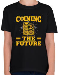 printfashion BITCOIN 4 EVER 58 - Gyerek póló - Fekete (6121234)