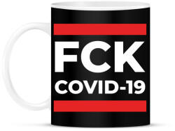 printfashion FCK COVID - Bögre - Fekete (3261666)