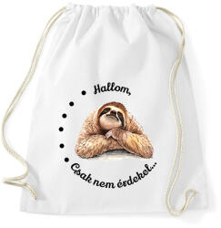 printfashion Hallom, csak nem érdekel. . . - Sportzsák, Tornazsák - Fehér (6588776)