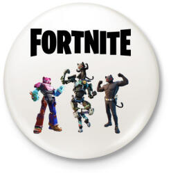 printfashion Fortnite Mecha - Kitűző, hűtőmágnes - Fehér (3089113)