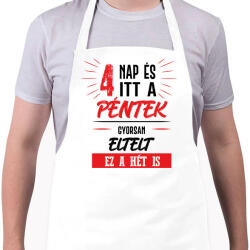 printfashion 4 nap és itt a péntek - fekete - Kötény - Fehér (7080368)