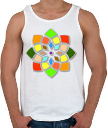 printfashion Mandala 6 - Férfi atléta - Fehér (1459945)