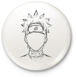 printfashion Naruto - Kitűző, hűtőmágnes - Fehér (3081270)