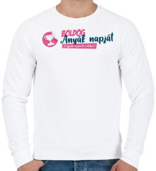 printfashion A legjobb anya a világon - Férfi pulóver - Fehér (4814185)