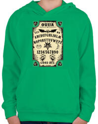 printfashion Szellemidézés - Oujia tábla - Gyerek kapucnis pulóver - Zöld (190976)