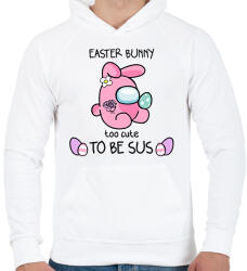 printfashion Húsvéti nyuszika - Férfi kapucnis pulóver - Fehér (6785750)