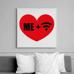 printfashion ÉN + WIFI - Vászonkép - Fehér (6621425)