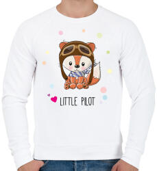 printfashion Róka - Férfi pulóver - Fehér (1652391)