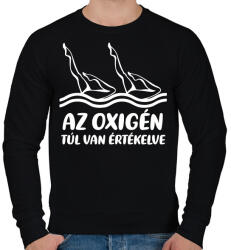 printfashion Oxigén - Férfi pulóver - Fekete (15908988)
