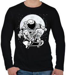 printfashion űrhajós - Férfi hosszú ujjú póló - Fekete (13695708)