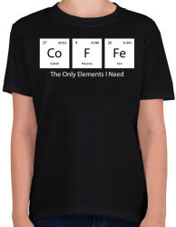 printfashion DoFFe - The Only Elements I Need - Gyerek póló - Fekete (11475404)